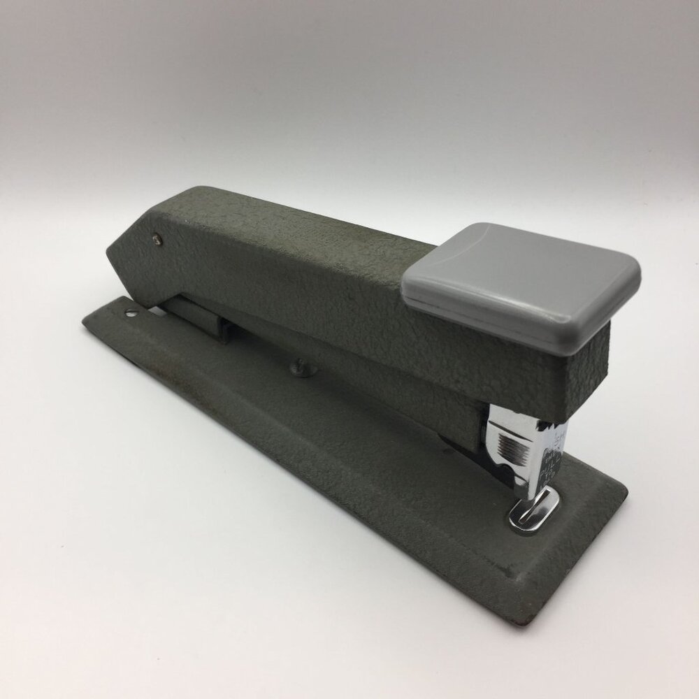 Vintage Retro Bostitch Stapler Heavy Duty Gray Work Office Desk Paperwork Tool